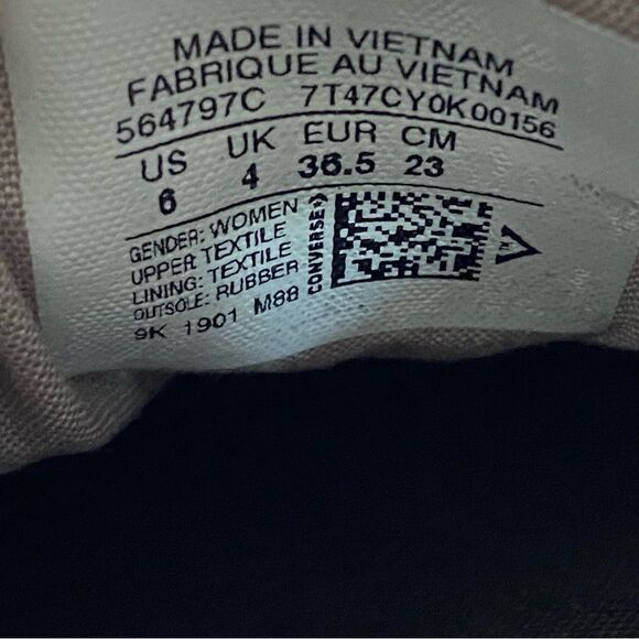 Converse Womens 6 All Star Shoreline Slip On Classic Comfort Shoes Taupe Gray - Picture 7 of 7